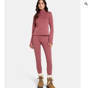 💜2pc OzarkTrailWomen's Warmest Thermal Fleece Base Layer Leggings & Top,Size:Med